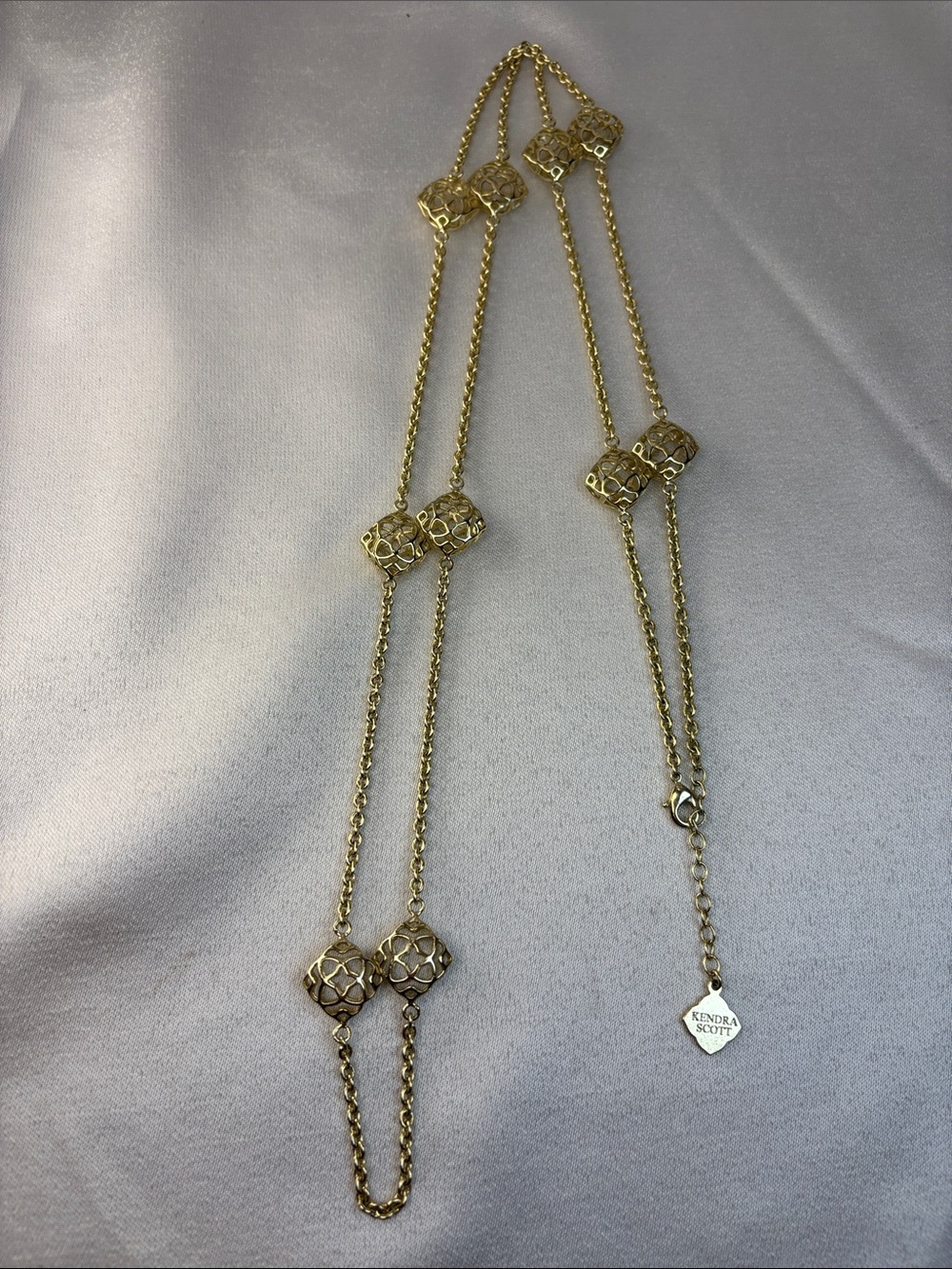 Kendra Scott Gold Filigree Station Long Necklace